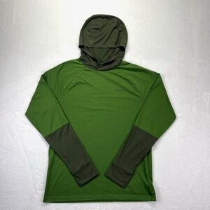 Marmot Hoodie Mens Medium Green Sun Hoodie Raglan Thumbhole Gorpcore Hiking Top